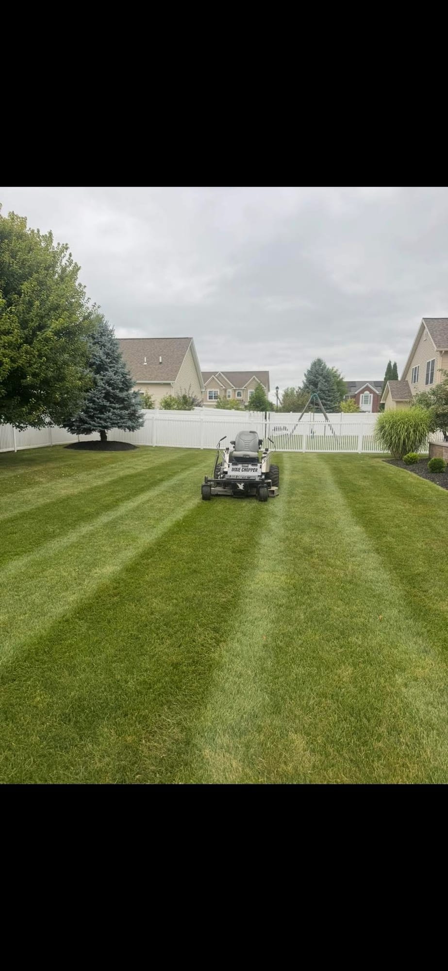 Lawn care with mower
